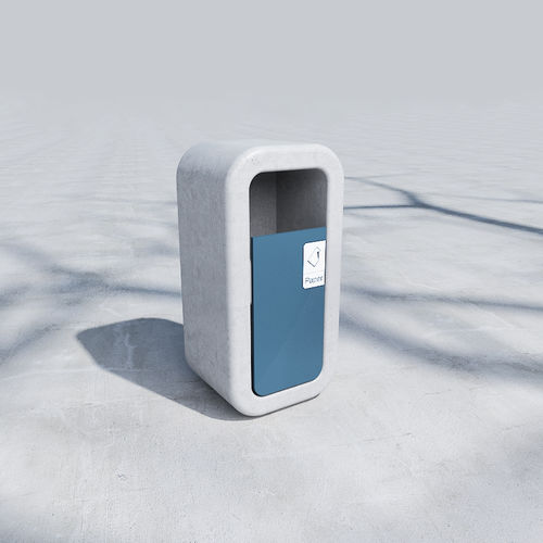 Portarifiuti in metallo laccato - KID : 415.CXLC - SIT Urban Design - in calcestruzzo / singolo / contemporaneo