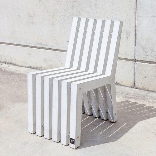 Sedia da giardino contemporanea - MASTERPLAYER : 501 - SIT Urban Design - da esterno / in calcestruzzo fibrorinfrozato / per spazi pubblici