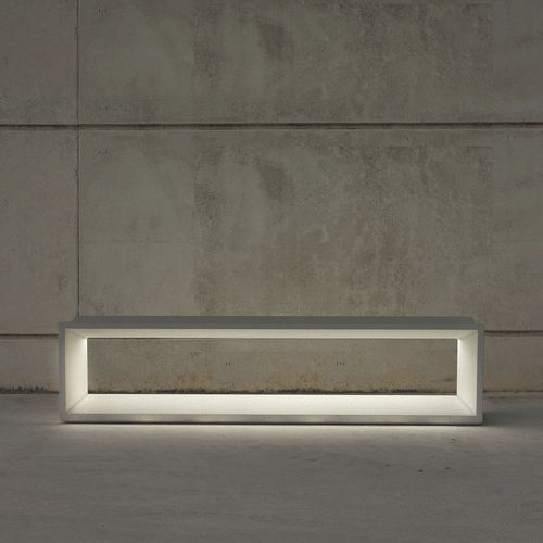 Panca per spazi pubblici contemporanea - FLAT : 420.L - SIT Urban Design - in calcestruzzo / con illuminazione LED integrata / a tenuta stagna