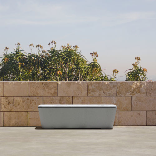 Panca per spazi pubblici design minimalista - SMOOTH 592.S - SIT Urban Design - in calcestruzzo / senza schienale / senza braccioli