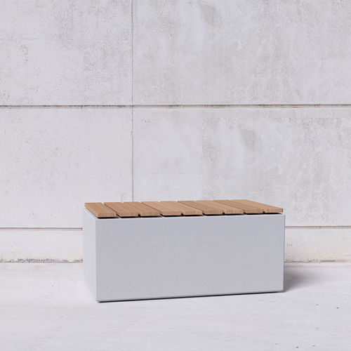 Panca per spazi pubblici contemporanea - Box to Box 112 W - SIT Urban Design - in legno / in calcestruzzo / senza schienale