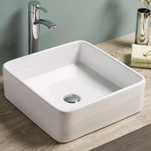Lavabo da appoggio - R7050D - RUBICER - in ceramica / rettangolare / contemporaneo