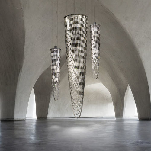 Lampadario contemporaneo - MIRAGE  - Manooi - in cristallo / in metallo lucido / in metallo verniciato