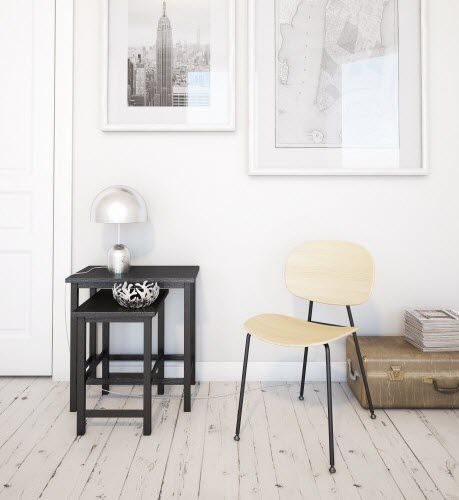 Sedia contemporanea - TONDINA  - Infiniti - da interno / in legno compensato / con supporto in acciaio