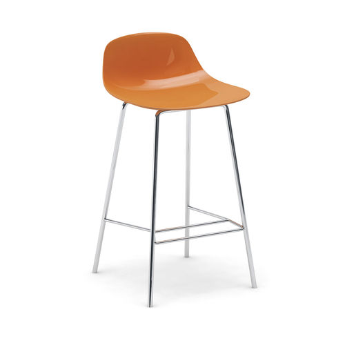 Sgabello contemporaneo - PURE LOOP MINI - Infiniti - in polipropilene / con supporto in alluminio dipinto / imbottito