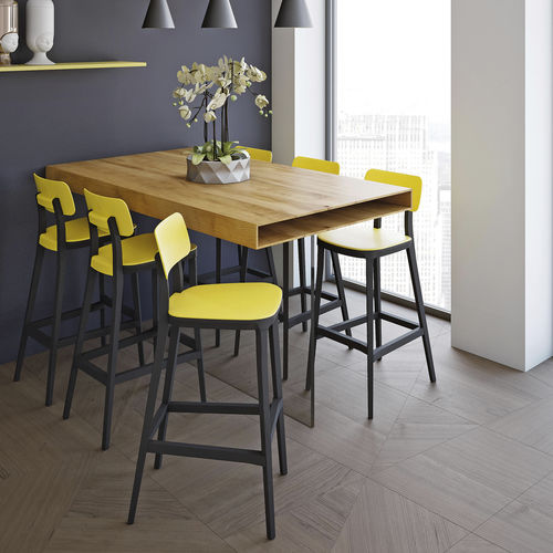Sedia alta contemporanea - PORTA VENEZIA - Infiniti - da interno / in polipropilene / in legno massiccio
