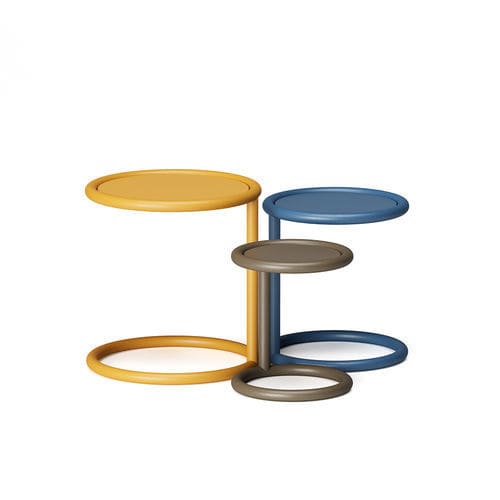 Tavolo d'appoggio design minimalista - RIM - Infiniti - in metallo / in HPL / con supporto in metallo