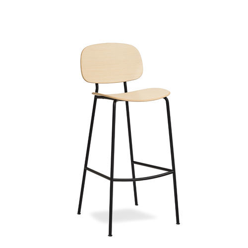 Sgabello da bar contemporaneo - TONDINA - Infiniti - in rovere / in legno compensato / con supporto in acciaio