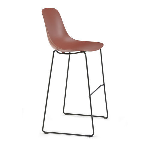 Sgabello da bar design scandinavo - PURE LOOP MONO - Infiniti - in fibra di vetro / in materiale riciclato / in polipropilene