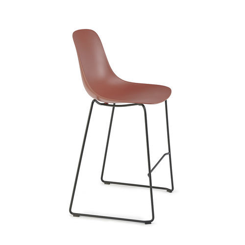 Sgabello design scandinavo - PURE LOOP MONO - Infiniti - in materiale riciclato / in polipropilene / con supporto in acciaio verniciato
