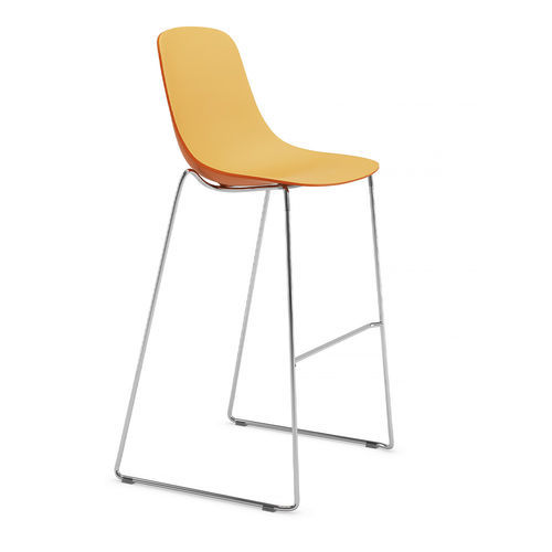 Sgabello da bar contemporaneo - PURE LOOP BINUANCE - Infiniti - in polipropilene / a slitta / per bar