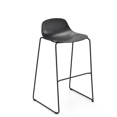 Sgabello da bar contemporaneo - PURE LOOP MINI - Infiniti - in legno / in polietilene / con supporto in metallo
