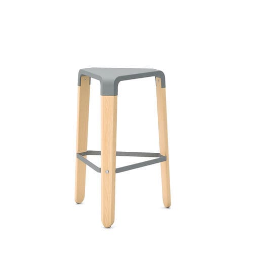 Sgabello contemporaneo - PICAPAU - Infiniti - in fibra di vetro / in polipropilene / con supporto in faggio