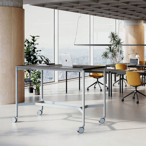 Tavolo da lavoro contemporaneo - VERSABLE - Infiniti - in ABS / in acero / in laminato