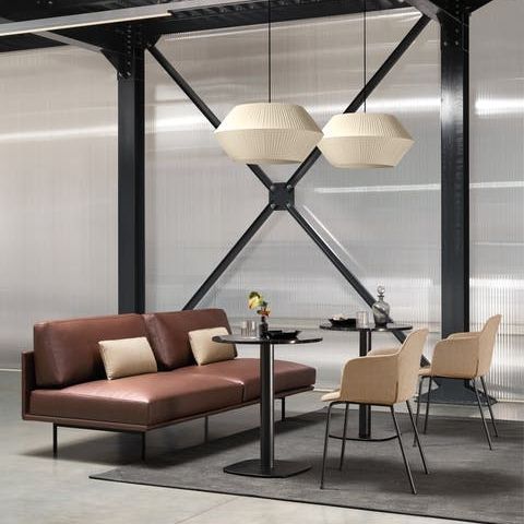 Poltrona contemporanea - DEEP COVER - Quinti. - in tessuto / in legno / in metallo