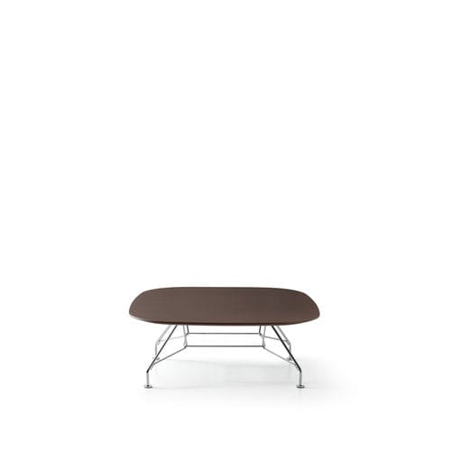 Tavolino basso contemporaneo - MANTA - Quinti. - in legno / con supporto in metallo / rettangolare
