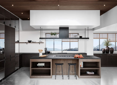 Cucina contemporanea - DEVON - AM LIVING - in legno / modulare / con impugnature