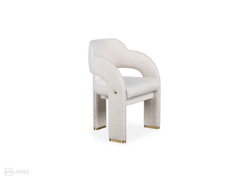 Sedia contemporanea - Mellow - AM LIVING - da interno / in tessuto / in ottone