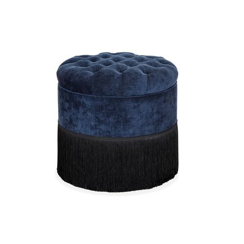 Pouf classico - CHARLESTON - AM LIVING - in tessuto / ovale / per uso contract