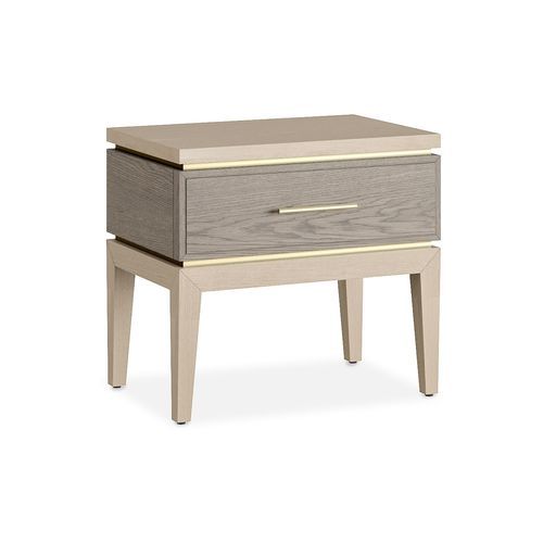 Comodino contemporaneo - PURE - AM LIVING - in legno / in ottone / con supporto in legno