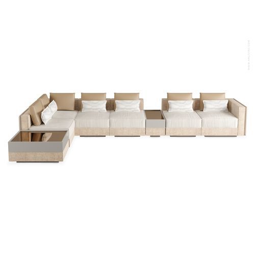 Divano modulare - EVEN - AM LIVING - contemporaneo / in tessuto / in pelle