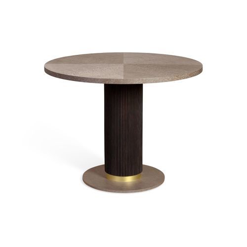 Tavolo da pranzo contemporaneo - AIM - AM LIVING - in legno / con supporto in legno / con supporto in ottone