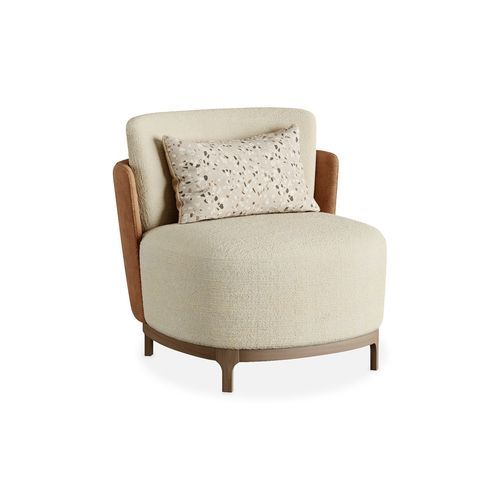 Poltrona contemporanea - ALLURE - AM LIVING - in tessuto / grigia / bianca