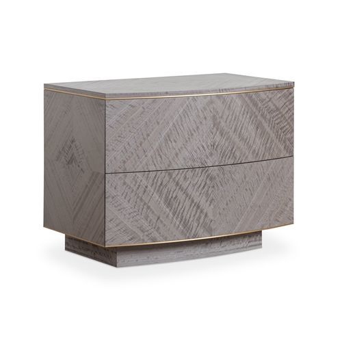 Comodino contemporaneo - AVA - AM LIVING - impiallacciato in legno / con supporto in legno / rettangolare
