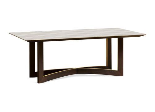 Tavolo da pranzo contemporaneo - AVALON - AM LIVING - impiallacciato in legno / con supporto in legno / rettangolare