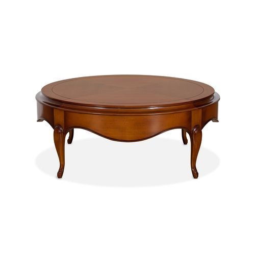 Tavolino basso in stile - GALA - AM LIVING - in legno / con supporto in legno / rotondo
