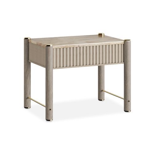 Comodino contemporaneo - BONNY - AM LIVING - in marmo / con supporto in legno / rettangolare