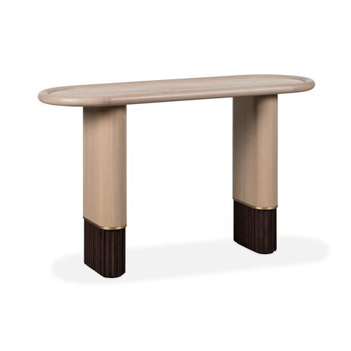 Consolle contemporanea - KEEN - AM LIVING - in marmo / con supporto in legno / ovale