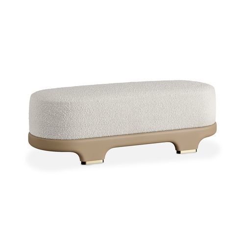 Panca fondoletto contemporanea - MELLOW - AM LIVING - in tessuto / in pelle / in ottone spazzolato