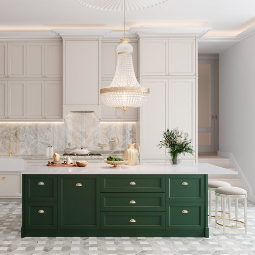 Cucina classica - DIRECTOIRE - AM LIVING - in legno laccato / modulare / con impugnature
