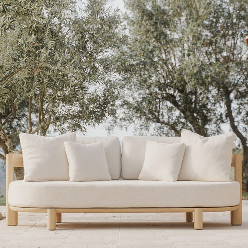 Divano contemporaneo - AURORA - AM LIVING - da esterno / in tessuto / con cuscino rimovibile