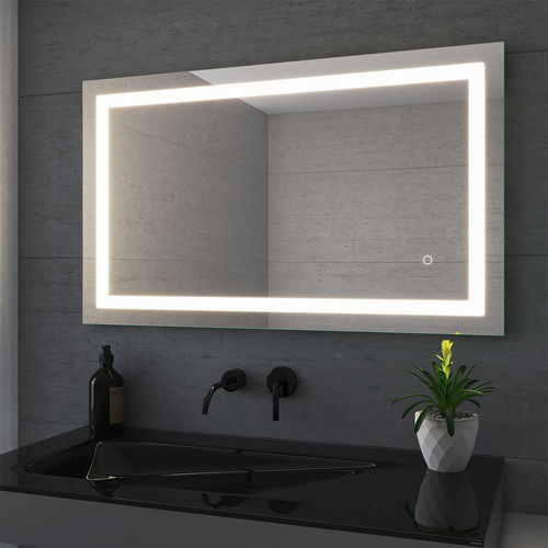 Specchio da bagno a muro - KUADRA - BISELARTE - contemporaneo / rettangolare / bianco
