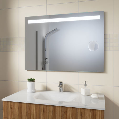 Specchio da bagno a muro - IZY XL - BISELARTE - contemporaneo / rettangolare / bianco