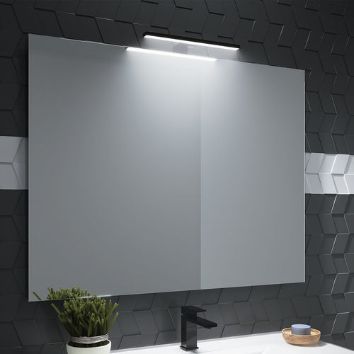 Specchio da bagno a muro - STRIPE - BISELARTE - classico / rettangolare / grigio