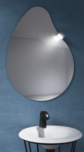 Specchio da bagno a muro - DROP - BISELARTE - contemporaneo / argentato / verticale