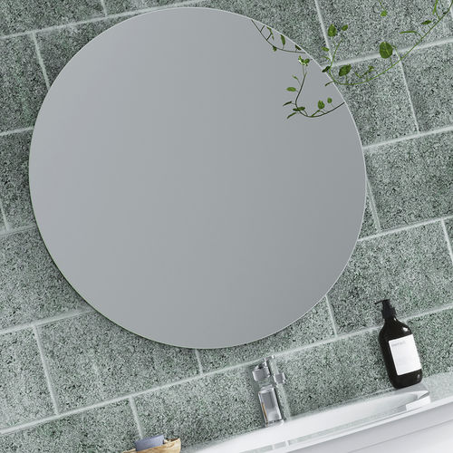 Specchio da bagno a muro - SIMPLE - BISELARTE - contemporaneo / rotondo / grigio