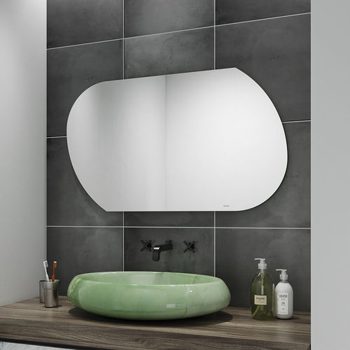 Specchio da bagno a muro - ORIGAMI SIMPLE - BISELARTE - contemporaneo / grigio / orizzontale