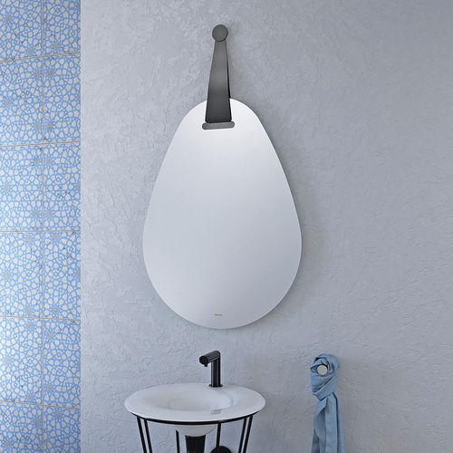 Specchio da bagno sospeso - OVUM SUSPENDED SIMPLE - BISELARTE - contemporaneo / bianco / verticale