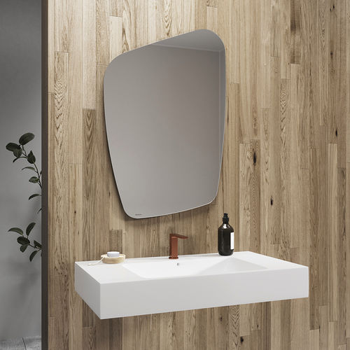 Specchio da bagno a muro - GLAM SIMPLE - BISELARTE - contemporaneo / grigio / verticale