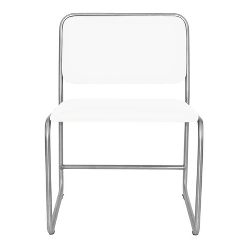 Sedia design Bauhaus - WB3 - WEINBAUMS - da interno / in pelle / con supporto in acciaio inossidabile