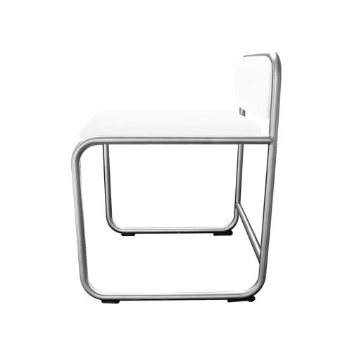 Sgabello design Bauhaus - WB12 - WEINBAUMS - in pelle / con supporto in acciaio inossidabile / a slitta
