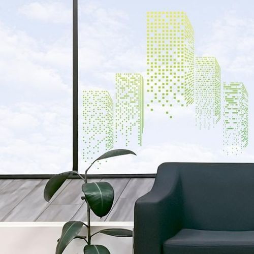 Pellicola decorativa per applicazione su vetro - MAT OPAL - SolarScreen International - in PET / adesiva / stabile ai raggi UV