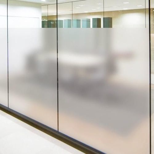 Pellicola decorativa per applicazione su vetro - Mat Silver - SolarScreen International - in PVC / adesiva / effetto vetro smerigliato