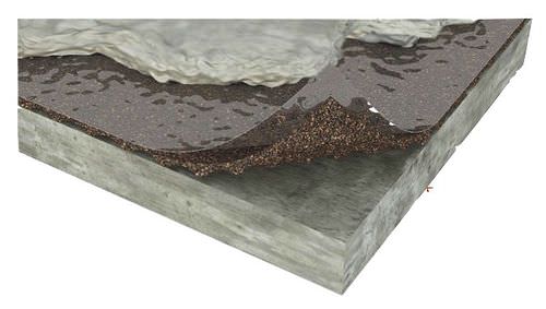 Sottofondo resiliente in fogli - ACOUSTICORK U31 - Total Vibration Solutions TVS - in gomma / in sughero