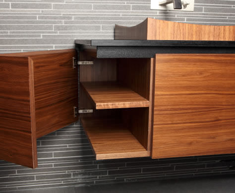 Mobile lavabo in legno - LAGUNA PURE - ALEGNA - contemporaneo / con armadietto integrato