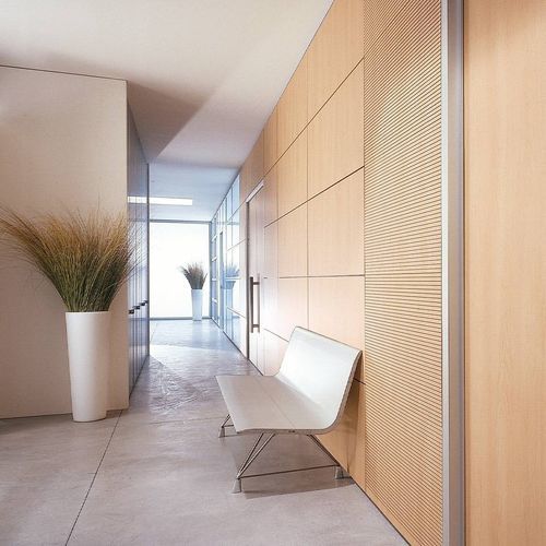 Parete amovibile - METRICA SOLID - DIVILUX - in legno / professionale / da ufficio
